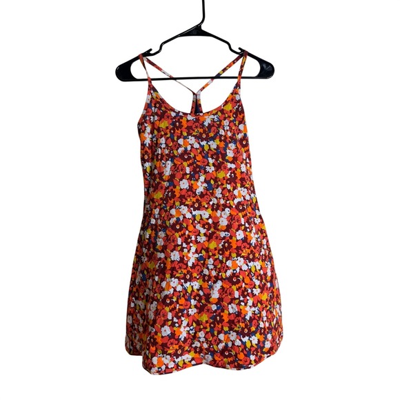 Outdoor Voices Dresses & Skirts - Outdoor Voices The Exercise Dress Small Paprika Blooms Orange Floral Athleisure